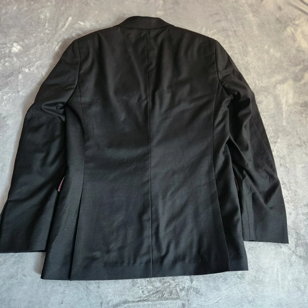 New TED BAKER London Jake CT Blazer Jacket 38R Black 100% Wool No Ordinary Joe